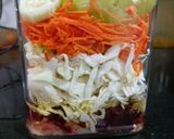 A picture of step 4 of 3 Variety SALAD JARS.