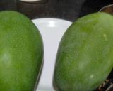 A picture of step 1 of Green Mango Pickle.