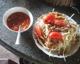 Hình bước làm 5 của món Gỏi đu đủ thái chay