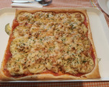 Foto del paso 12 de la receta: Pizza de hojaldre con berenjena y pollo