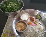 A picture of step 1 of Bajra Methi Na Dhebra.