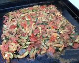 Une image de l'étape 7 de Tomates et courgettes sauce mozzarella sautées à la plancha.