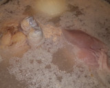A picture of step 1 of Chicken or pork pozole.