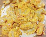 A picture of step 1 of Hyderabadi prawns biryani.