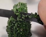 A picture of step 1 of Karela Chips.