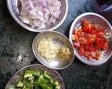A picture of step 1 of Soya keema.