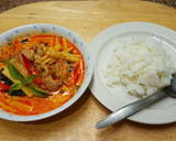 A picture of step 9 of Red Curry with Fresh Bamboo Shoots and Pork.