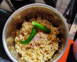 A picture of step 2 of Chattisgarh special Dubaki kadi.