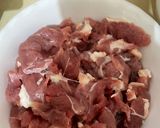 Hình bước làm 1 của món Mướp Hương Xào Thịt Bò