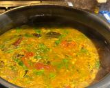 A picture of step 5 of Kwati (Nepalese Traditional Newari style mixed sprouted legumes soup).