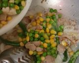 A picture of step 1 of Corn Vegetable Pulao.