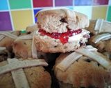 A picture of step 12 of Vickys Easter Hot Cross Scones, GF DF EF SF NF.
