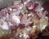 A picture of step 1 of Beef masala salan.