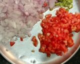 A picture of step 1 of Kothu Chapati.
