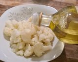 A picture of step 1 of Cauliflower based pizza.