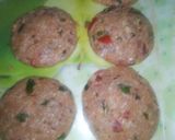 A picture of step 5 of Kachy qeema ke kabab.