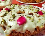 A picture of step 7 of Malai Ghevar.