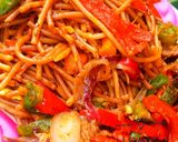 A picture of step 4 of Brown spaghetti.