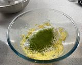 A picture of step 9 of Matcha and Red Bean Cupcakes with Matcha Buttercream Frosting.