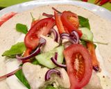 Tortilla z kurczakiem w sosie miodowo-musztardowym krok przepisu 10 zdjęcie