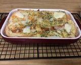 A picture of step 7 of Brunch Grilled Ham Cheese Casserole.