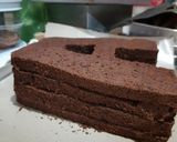 Foto langkah ke 6 dari resep Monogram cake - Letter Cake "A" || Birthday cake.