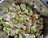 A picture of step 2 of Mushroom and Brussel sprouts Fry.