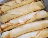 Une image de l'étape 7 de Crêpes gratinées béchamel poulet gruyère.