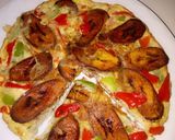 A picture of step 1 of Plantain/egg frittata.