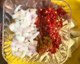 A picture of step 2 of Yam balls.