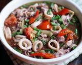 Foto langkah ke 3 dari resep Tumis Cumi Kacang Panjang.