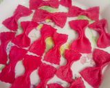 A picture of step 17 of Homemade farfalle pasta in three colour.