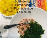 Une image de l'étape 2 de Omelette aux thon et pomme de terre.