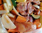Omlós csirke, omlós zöldségekkel recept fázis 3 fotója