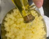 A picture of step 1 of Spanish omelette using Air Fryer.