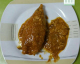Foto del paso 7 de la receta: Calamares rellenos de Mejillones y gambas y salsa de almendra
