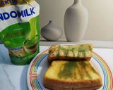Foto langkah ke 6 dari resep Roti Bakar Isi Vla Matcha.