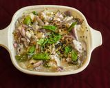 A picture of step 4 of Amla Onion Pachadi/raitha.