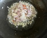 A picture of step 3 of Quinoa Pulao.