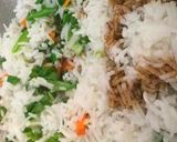 A picture of step 2 of Chinese Veg Fried Rice.