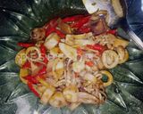 Foto langkah ke 4 dari resep Cumi Asin Pedas Manis Simpel.