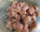 Une image de l'étape 5 de Poulet mariné aux poivrons bicolores.