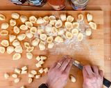 A picture of step 3 of Orecchiette Pugliesi with Mushroom and Sausage Ragù.