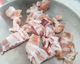 Tejszínes, baconos, brokkolis, kukoricás penne recept fázis 1 fotója