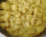 A picture of step 5 of Bengali Aloo posto.