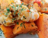 Une image de l'étape 5 de RISSOLÉ DE CREVETTES ET PATATES DOUCES À L'AIL DES OURS AU COOK EXPERT.