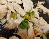 A picture of step 2 of My chicken, chilli, cheese open wrap 😀.