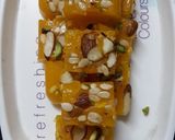 A picture of step 8 of Custard Karachi halwa.