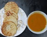 A picture of step 5 of Farali cucumber Uttapam and Pumpkin Sambhar.