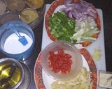 A picture of step 1 of Green Onions Potato Tomato Sabji.